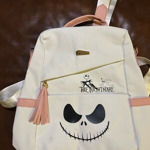 White and Pink Nightmare Before Christmas Backpack